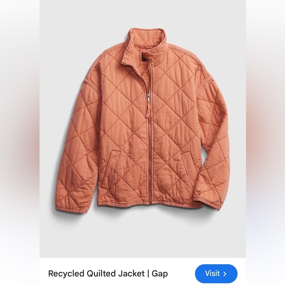 GAP women’s XL Quilted Jacket - Coral